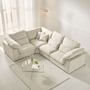 지젤 컴포트 패브릭 소파 4인 6인 블랙 아이보리