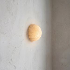 LED 스페인 알라바스타 인테리어 벽등 천연석 대리석 마블 침실 침대 조명 마리엔 반원형