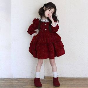 와인 벨벳 캉캉 프렌치 원피스 R28896