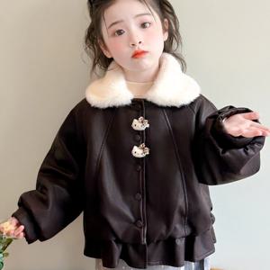 퍼 카라 레더 기모 자켓 R28777