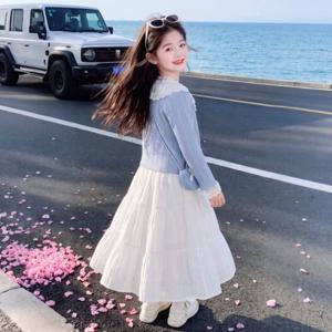 케이블 니트 카디건 캉캉 원피스 셋업 R28674