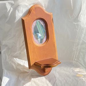 스테인드글라스 빈티지 거울 cozy 벽선반