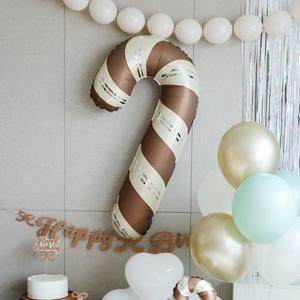 초코 캔디케인 벌룬 지팡이 캔디 풍선 크리스마스 생일파티