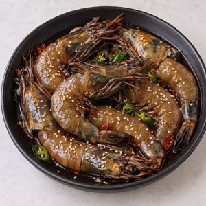 압도적인 크기 블랙타이거 새우장 10미 800g