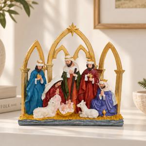성탄절 예수 대형 피규어 장식 축복의 순간 28x26cm 교회 크리스마스 소품