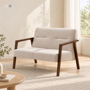 신혼집 원목프레임 패브릭 2인 소파 1070