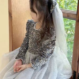 스팽글 튤 기모 원피스 R28997