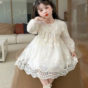 레이스 러플 플레어 원피스 R29030