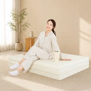 3단 접이식 고탄성 7cm 손님용 자취방 원룸 이동식 간편 토퍼 매트리스