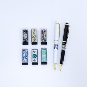 자개USB 금장볼펜2종세트 블랙에디션(전통문양) 8G