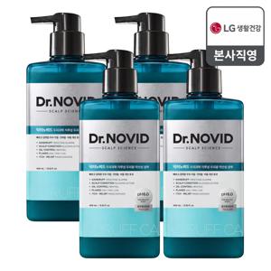 엘라스틴 닥터노비드 탈모증상완화 두피 열 진정 비듬샴푸 400ml x 4개