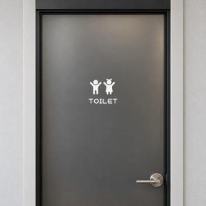 남녀공용 화장실 스티커 TOILET 픽토그램 도어사인
