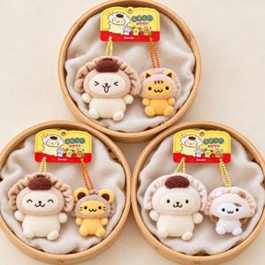 산리오 폼폼푸린 30주년 키링 교자코스튬 굿즈 선물 귀여운 인형 가방고리 8cm