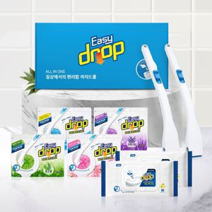 욕실청소 기프트 세트(블루핸들2개+혼합4팩+욕실티슈2팩)