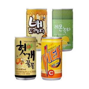 레몬녹차/헛개꿀물/배도라지/활력비타 175mL X 30캔 소용량 캔음료