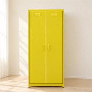 옐로우 철제 선반5칸 높은양문 수납장 760