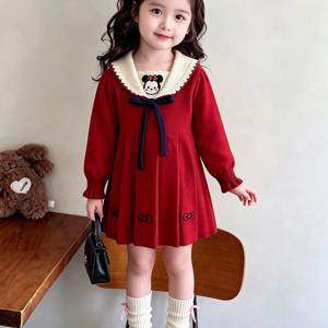 세일러 카라 리본 니트 원피스 R29353