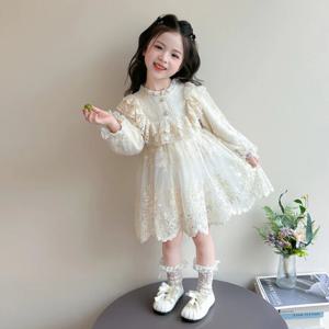 레이스 인형카라 롱슬리브 원피스 R29283