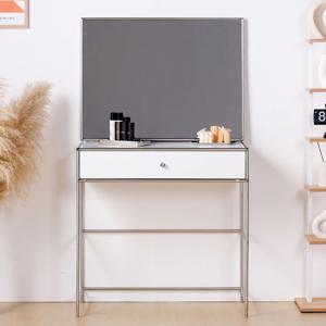 마일라 모듈 미드센츄리 1단 서랍형 거울 콘솔 화장대 800 (1color)