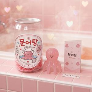 눈 스티커 3종 제공 문어탕 문어 캔 괄사 선물 세트 문어발 마사지기 미니 두피 헤어 얼굴