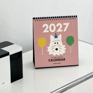2027 소요 탁상달력 양면사용 귀여운 캘린더 새해 스케쥴러 데스크테리어 아기방 아이방