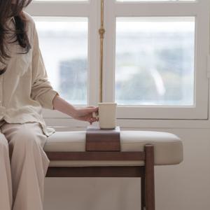 하든 월넛 러버 원목 카페 인테리어 쿠션 벤치 3인용