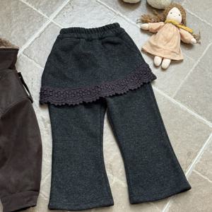 레이스 에이프런 스커트 부츠컷 팬츠 R29457