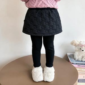 퀼팅 스커트 레이어드 기모 레깅스 R29454