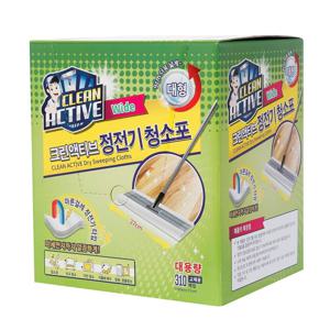 크린액티브 대용량 정전기청소포 310매_대형 사이즈(37x19cm)