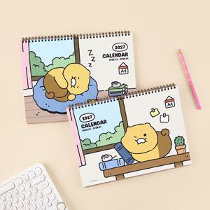 2027 춘식이 A4 탁상 달력 카카오프렌즈 일러스트 데스크 캘린더 캐릭터 책상 달력