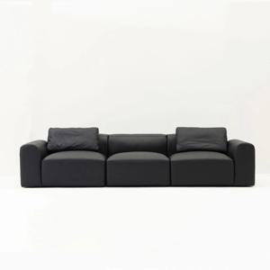 베이크 천연가죽소파 3인쇼파/4인쇼파(쿠션 증정 이벤트) 블랙,화이트