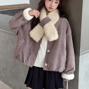 라벤더 머플러 코듀로이 재킷 R29667