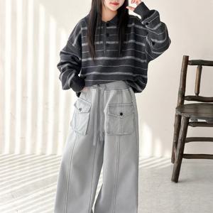라이트 그레이 포켓 벌룬 팬츠 R29653