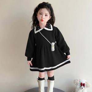 레이스 카라 비즈 니트 원피스 R29626