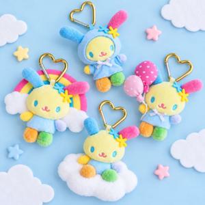산리오 우사하나 인형 키링 후드 구름 무지개 풍선 팝업 굿즈 선물 캐릭터 가방고리 9cm