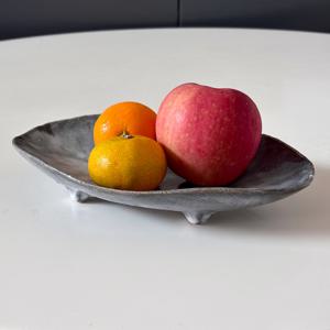 차콜 타원 굽접시 22cm 오벌 플레이트