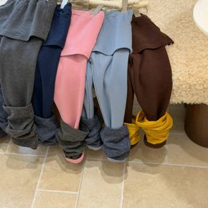 레이어드 스커트 기모 레깅스 R29850