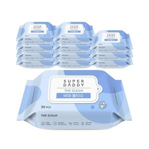 비데 물티슈 더 클린 휴대 20매 10+2팩 (60g)