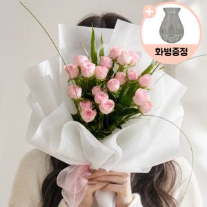 자나장미 꽃다발 20송이 화병 중형 로즈데이 꽃배달 장미 꽃다발 생일축하출산퇴사연말