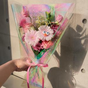 띠용 핑크 꽃다발 꽃배송 꽃배달 장미 생화 꽃다발 생일 축하 출산 졸업 승진