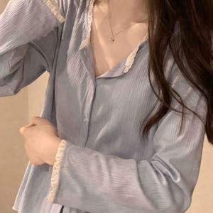 플로팅블루 3pcs 민소매 가디건 상하세트 파자마 잠옷 여성 홈웨어 캡내장