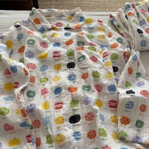 긴팔 세트 순면 고슬고슬 apple 사과 사계절 홈웨어 1color