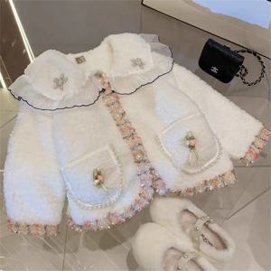 화이트 퍼 트위드 재킷 R30142