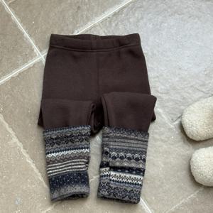페어아일 레그워머 기모 레깅스 R29489