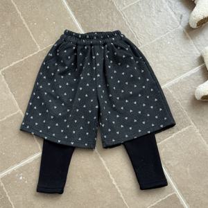 도트 스커트 레이어드 기모 레깅스 R29474
