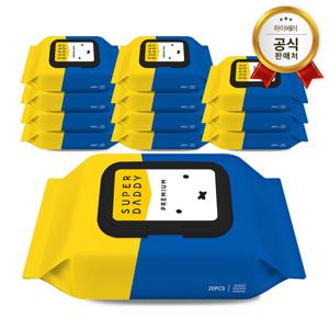 미피 프리미엄 휴대 물티슈 20매 12팩 (77g)