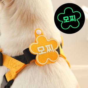 강아지 무독성 친환경 야광 네임택 이름표 반려견 인식표