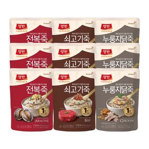 양반죽(전복3+쇠고기3+누룽지닭3) 420g 12개