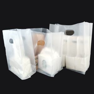 다용도 무지 HDPE 비닐 쇼핑백 반투명 카페 테이크아웃 특소 소 중 대 100매