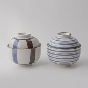동글 뚜껑 자왕무시 (2type) 계란찜그릇 일식도자기 미니뚜껑볼